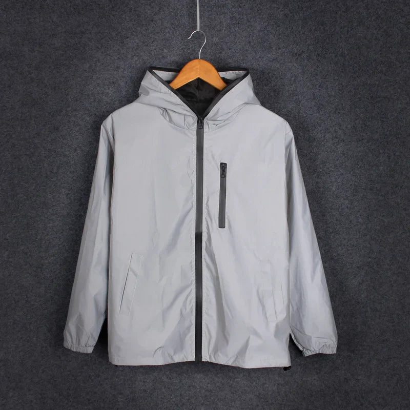 Lucas - Giacca leggera impermeabile con dettagli riflettenti