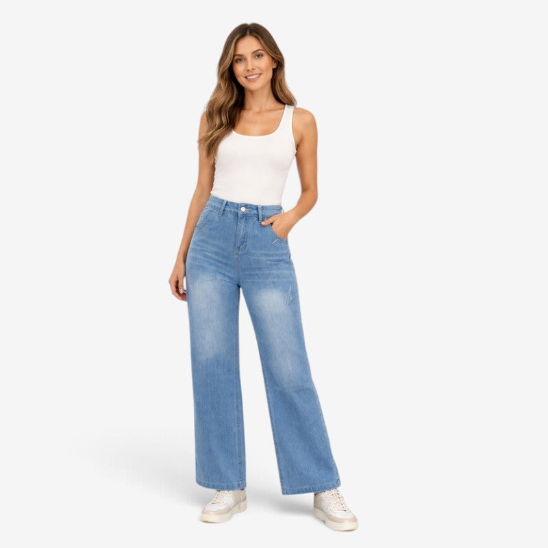 Chloe - Wide Leg Jeans with High Waist Design