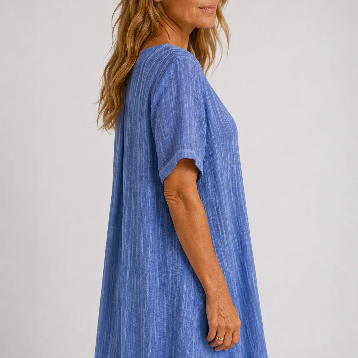 Flowy Maxi Dress with V-Neck for Women