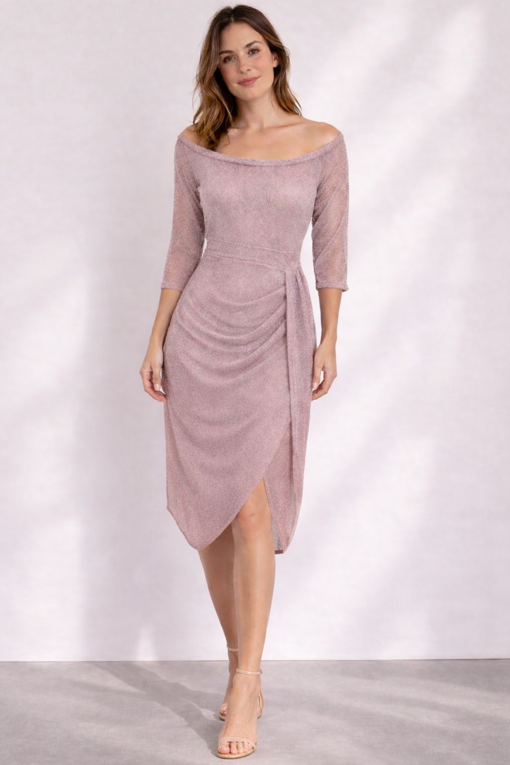Nora - Off-Shoulder Dress with Draped Design