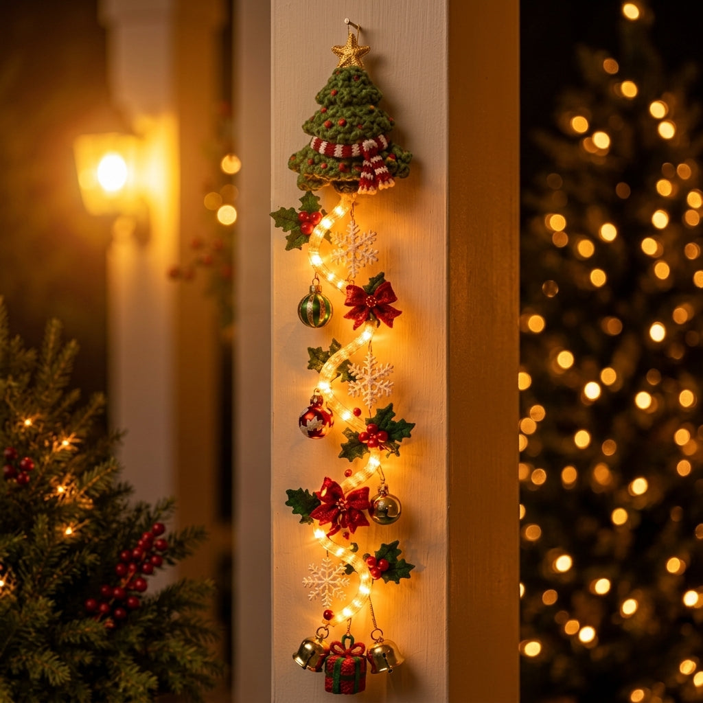 Yuleglint - Décoration de Noël suspendue à LED au design festif