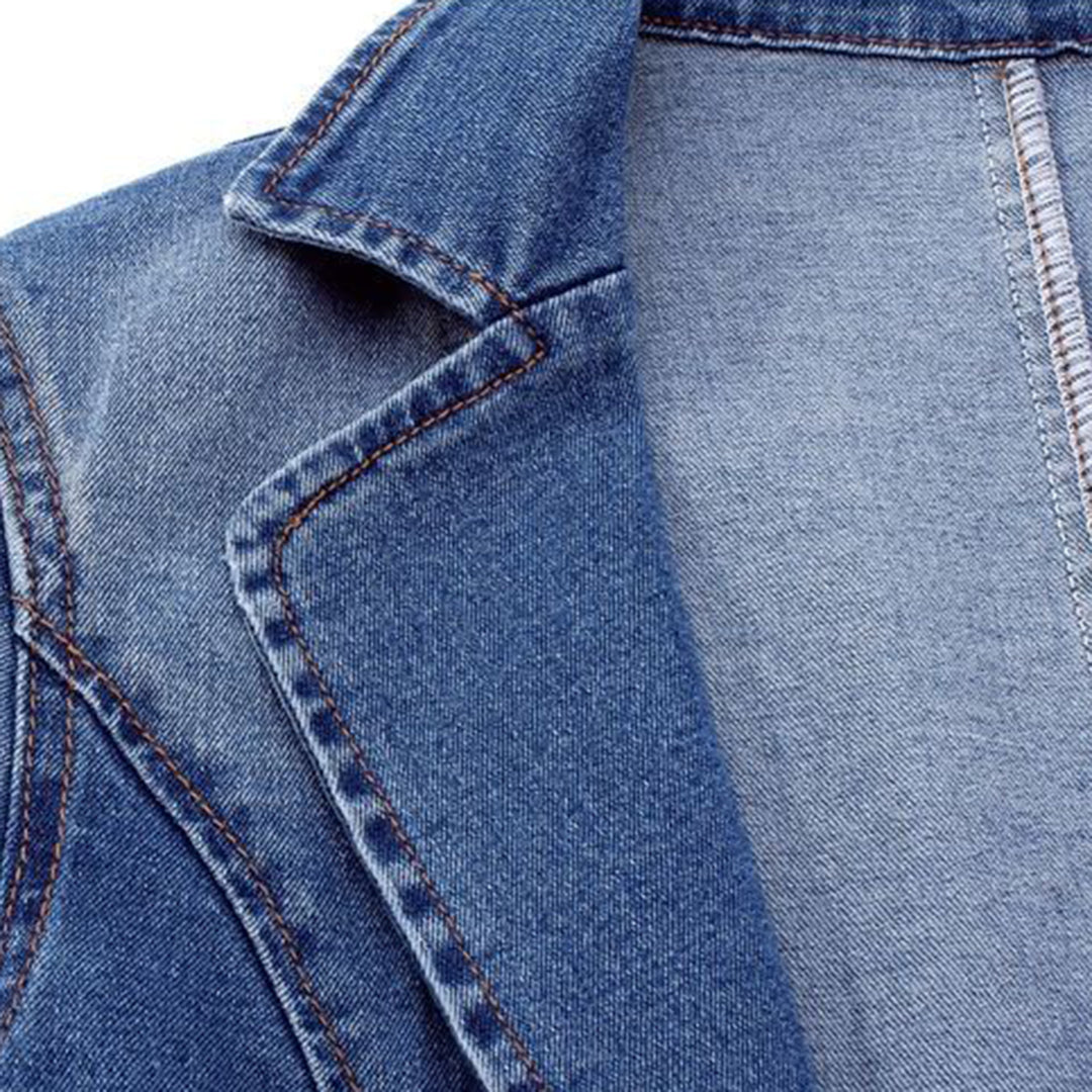 Isla - Elegancka kurtka jeansowa z zapięciem na guziki z przodu