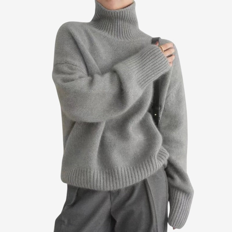 Harley - Turtleneck Knit Sweater with Long Sleeves