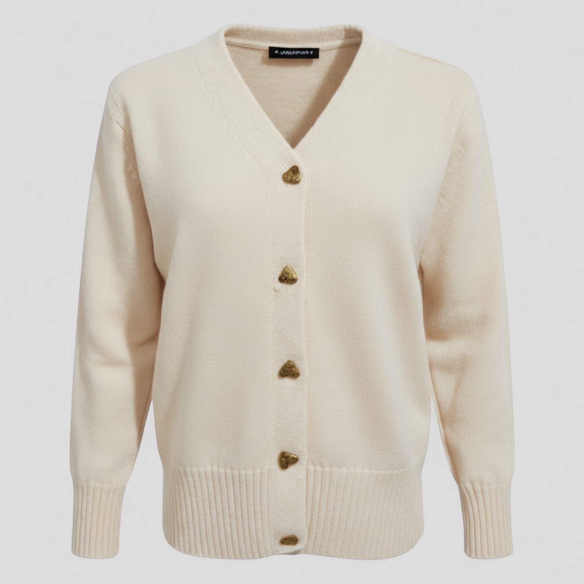 WoolThread - Camisola de lã merino para mulher com fecho de botões