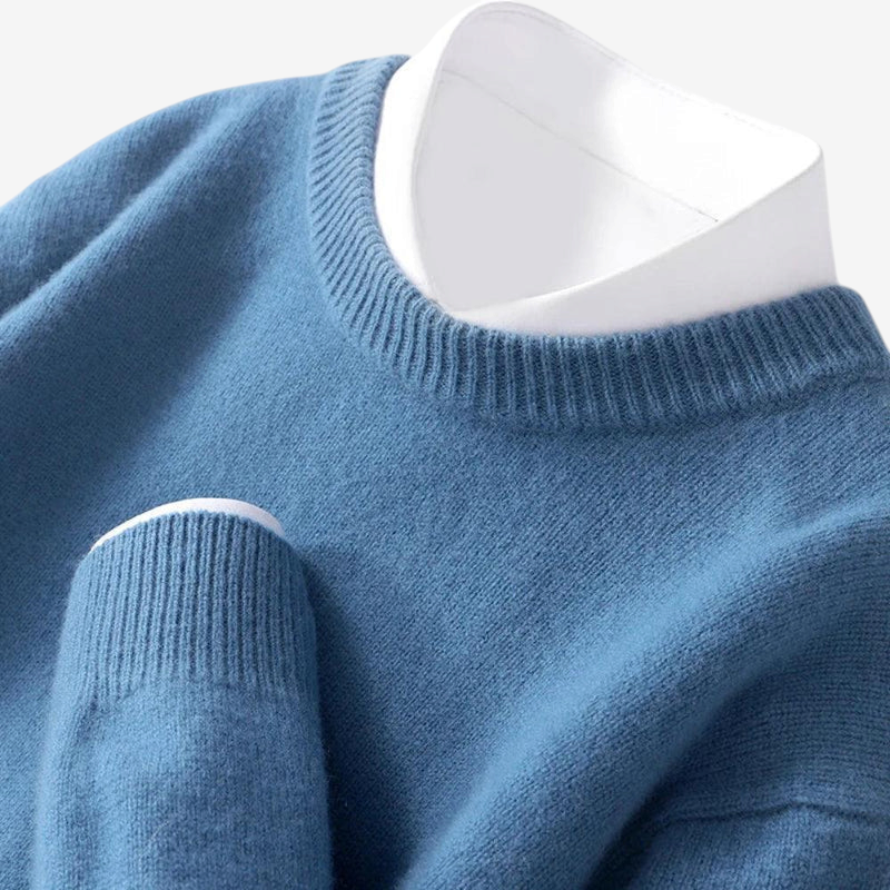 RibbedCrewline – Classic Crewneck Sweater with Ribbed Cuffs and Hem