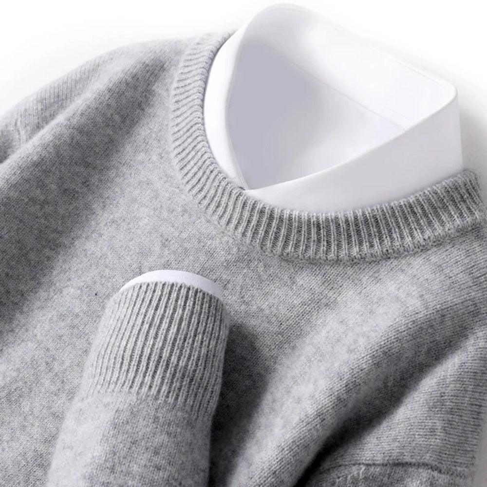 RibbedCrewline – Classic Crewneck Sweater with Ribbed Cuffs and Hem