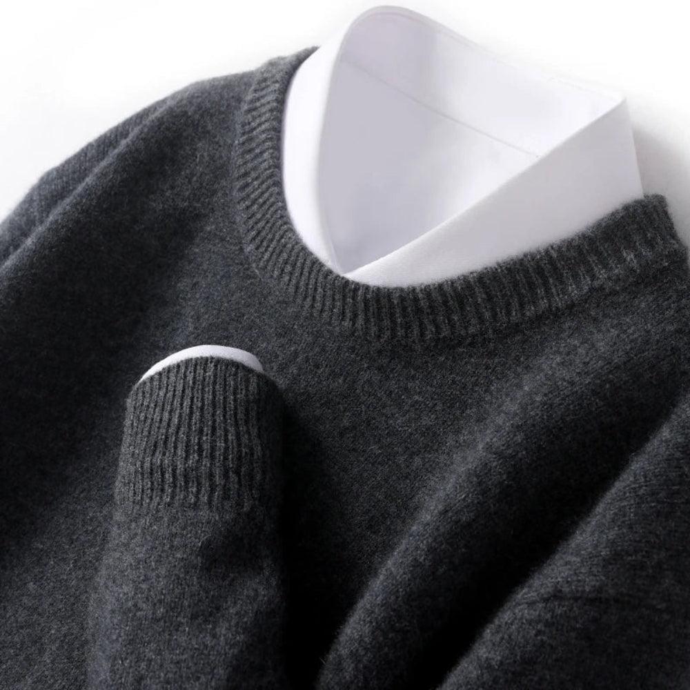 RibbedCrewline – Classic Crewneck Sweater with Ribbed Cuffs and Hem