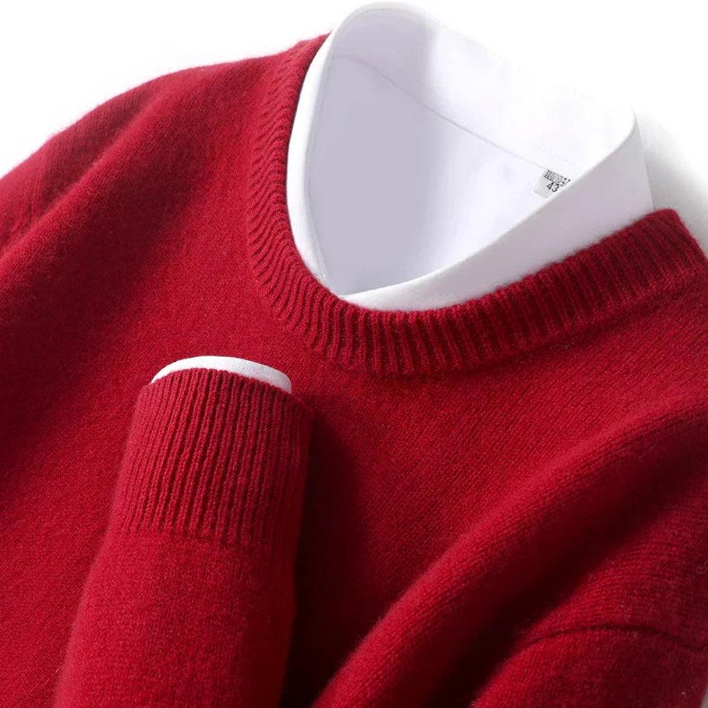 RibbedCrewline – Classic Crewneck Sweater with Ribbed Cuffs and Hem