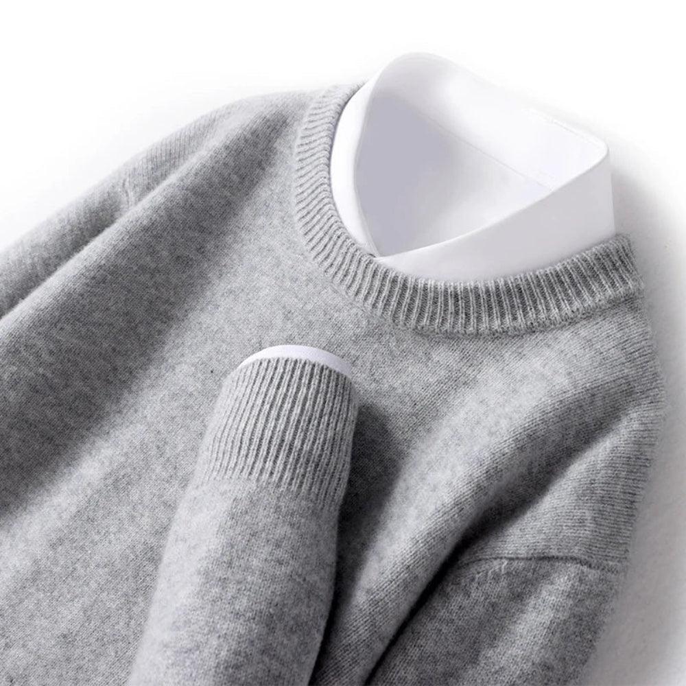 RibbedCrewline – Classic Crewneck Sweater with Ribbed Cuffs and Hem