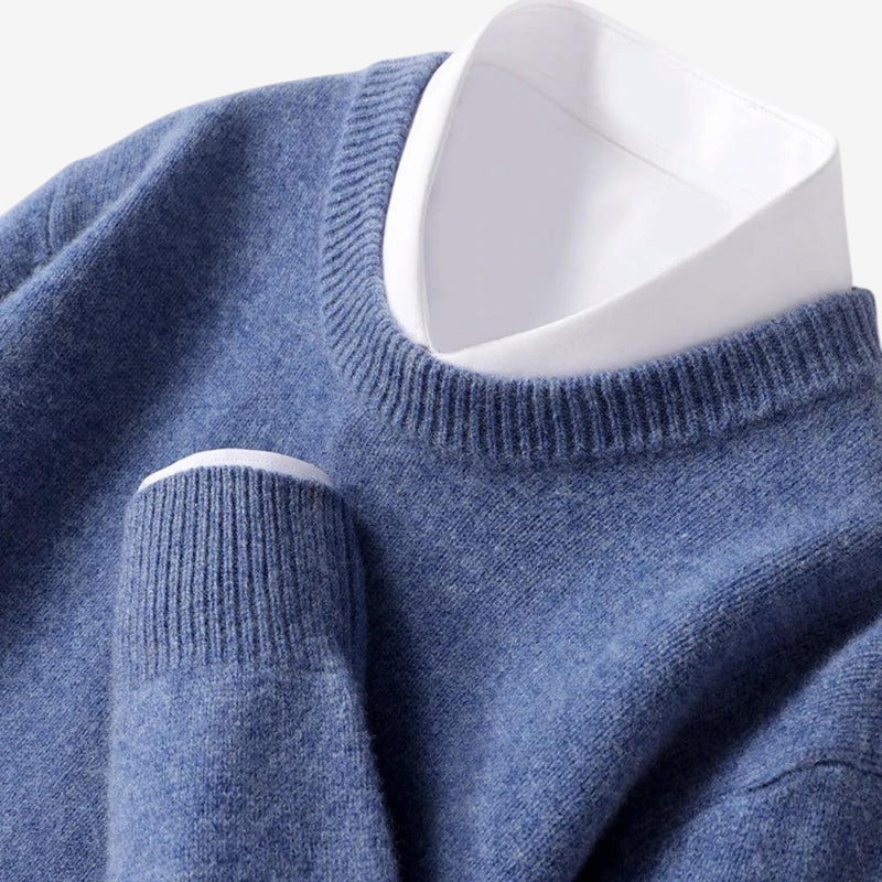 RibbedCrewline – Classic Crewneck Sweater with Ribbed Cuffs and Hem
