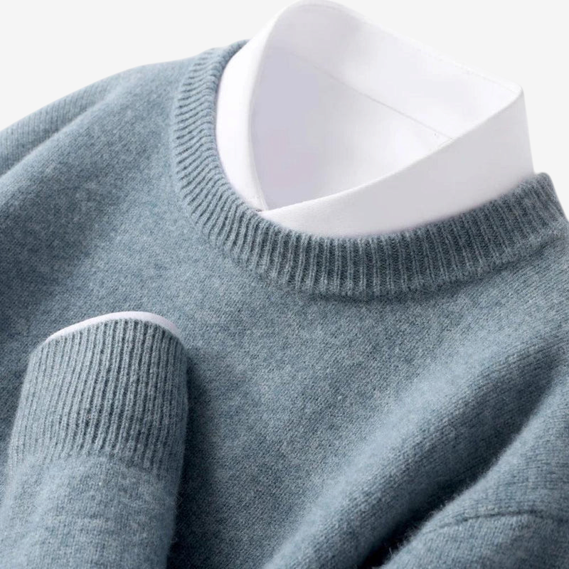 RibbedCrewline – Classic Crewneck Sweater with Ribbed Cuffs and Hem