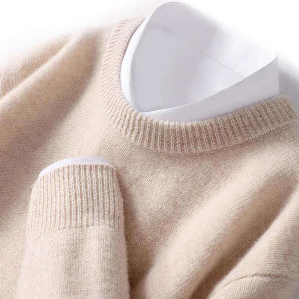 RibbedCrewline – Classic Crewneck Sweater with Ribbed Cuffs and Hem