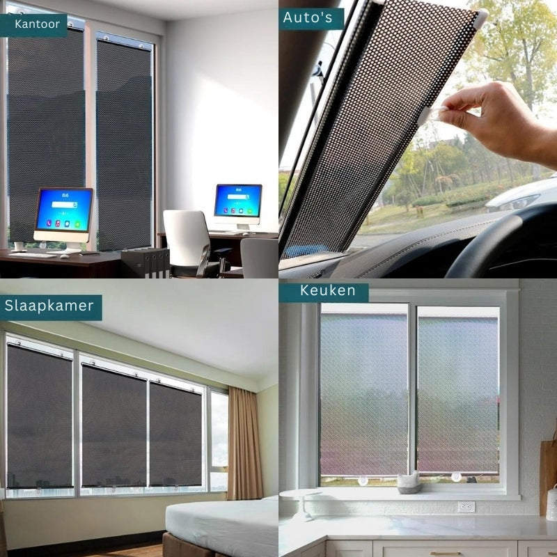 ShadeGuard - Stores solaires à ventouse pour rafraîchissement intérieur et couverture facile des fenêtres