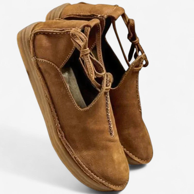 Mary – Bottines à Bout Rond avec Enfilage Facile et Lacets