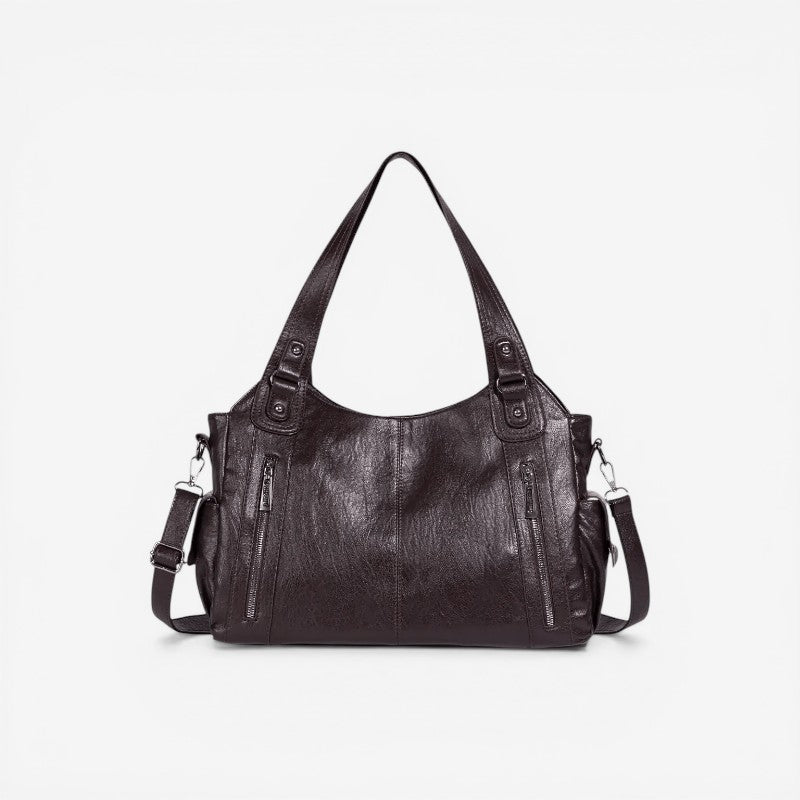 Structured PU Leather Crossbody Bag
