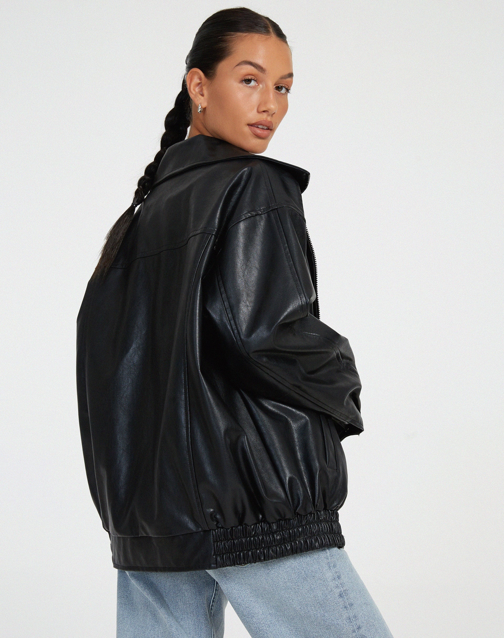 Celestia - Chique oversized jas met rits aan de voorkant