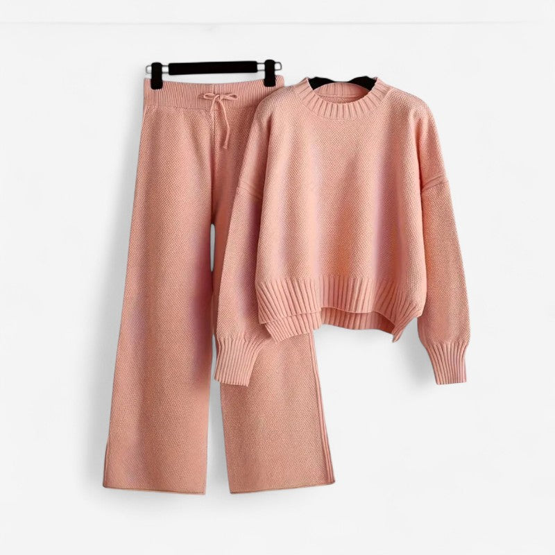 Patricia – Set două piese cu pulover cu mâneci lungi și pantaloni largi