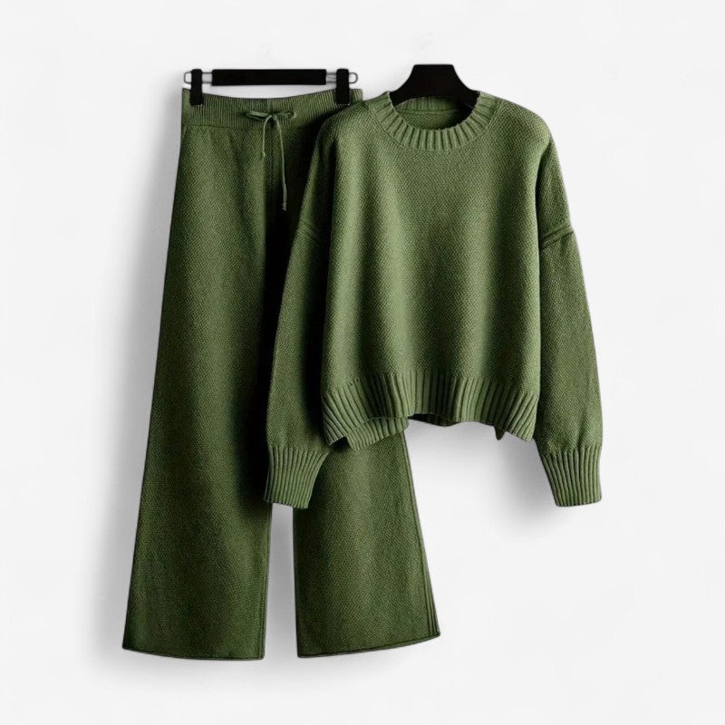 Patricia – Set două piese cu pulover cu mâneci lungi și pantaloni largi