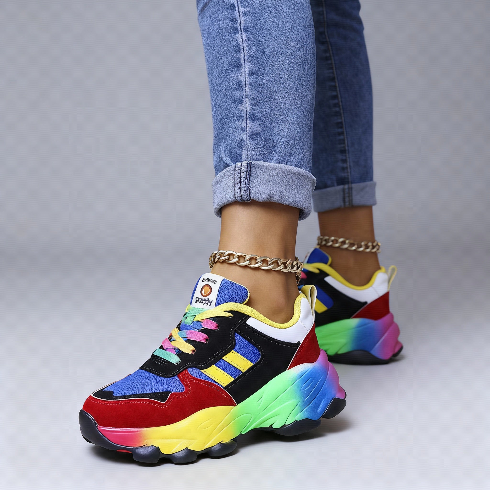 Hazel - Women's Multi-Color Sneakers with Supportive Design