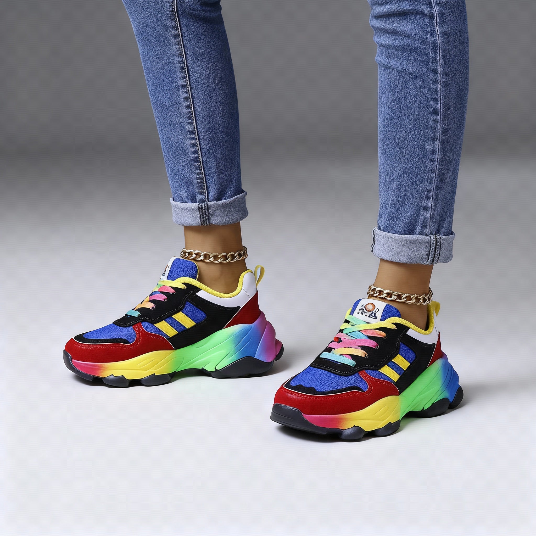 Hazel - Women's Multi-Color Sneakers with Supportive Design
