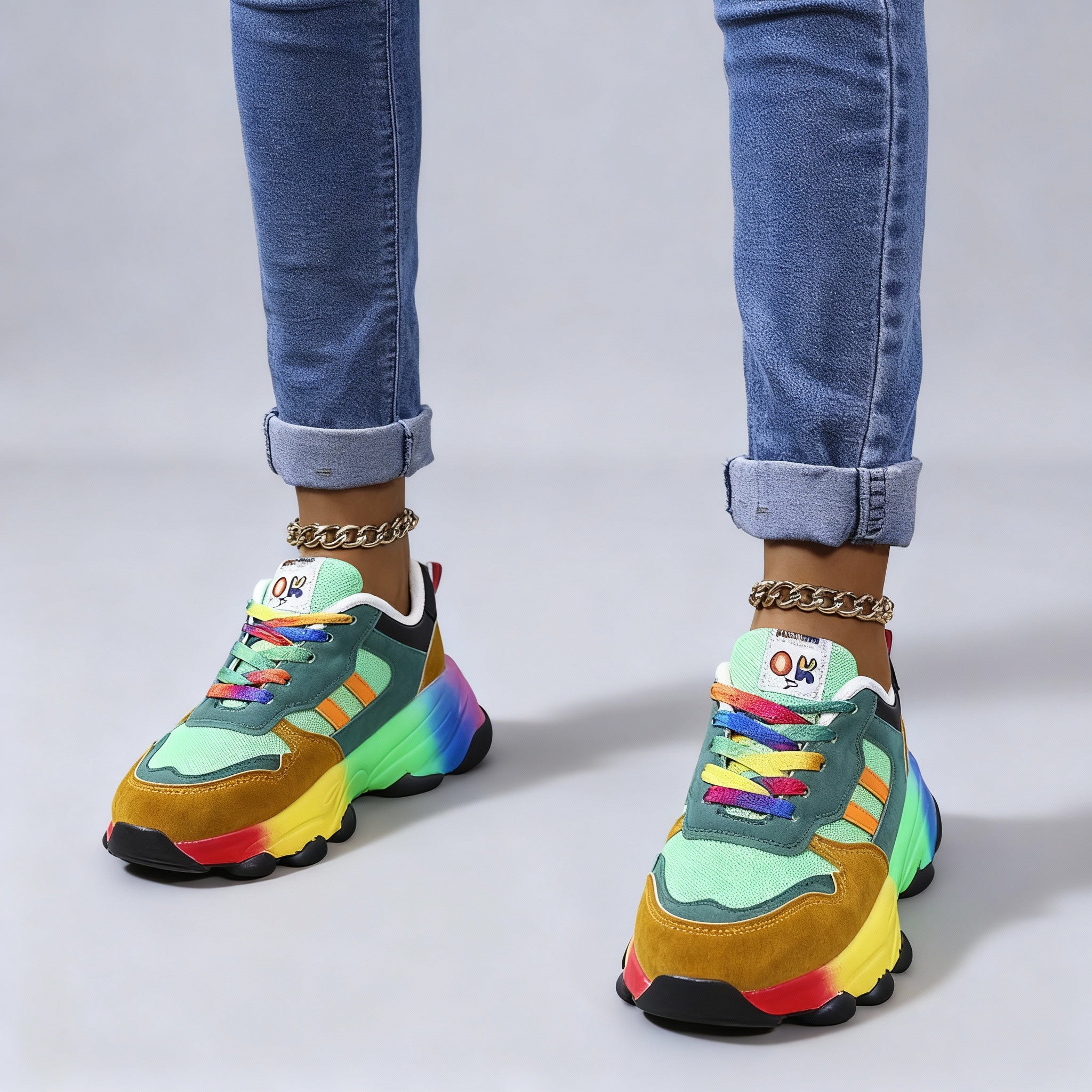 Hazel - Women's Multi-Color Sneakers with Supportive Design