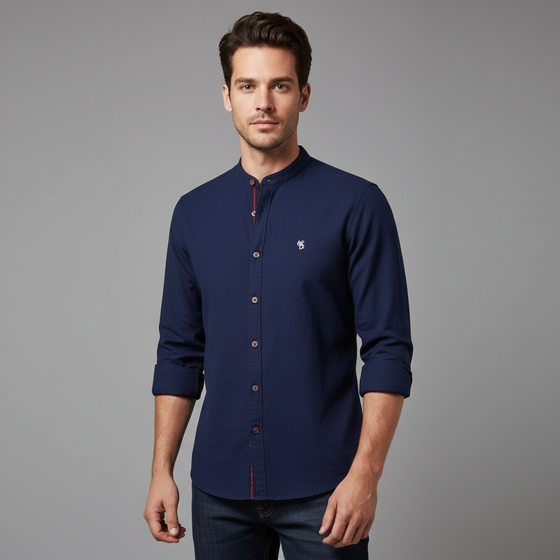 Felix - Camisa de botões com gola estruturada