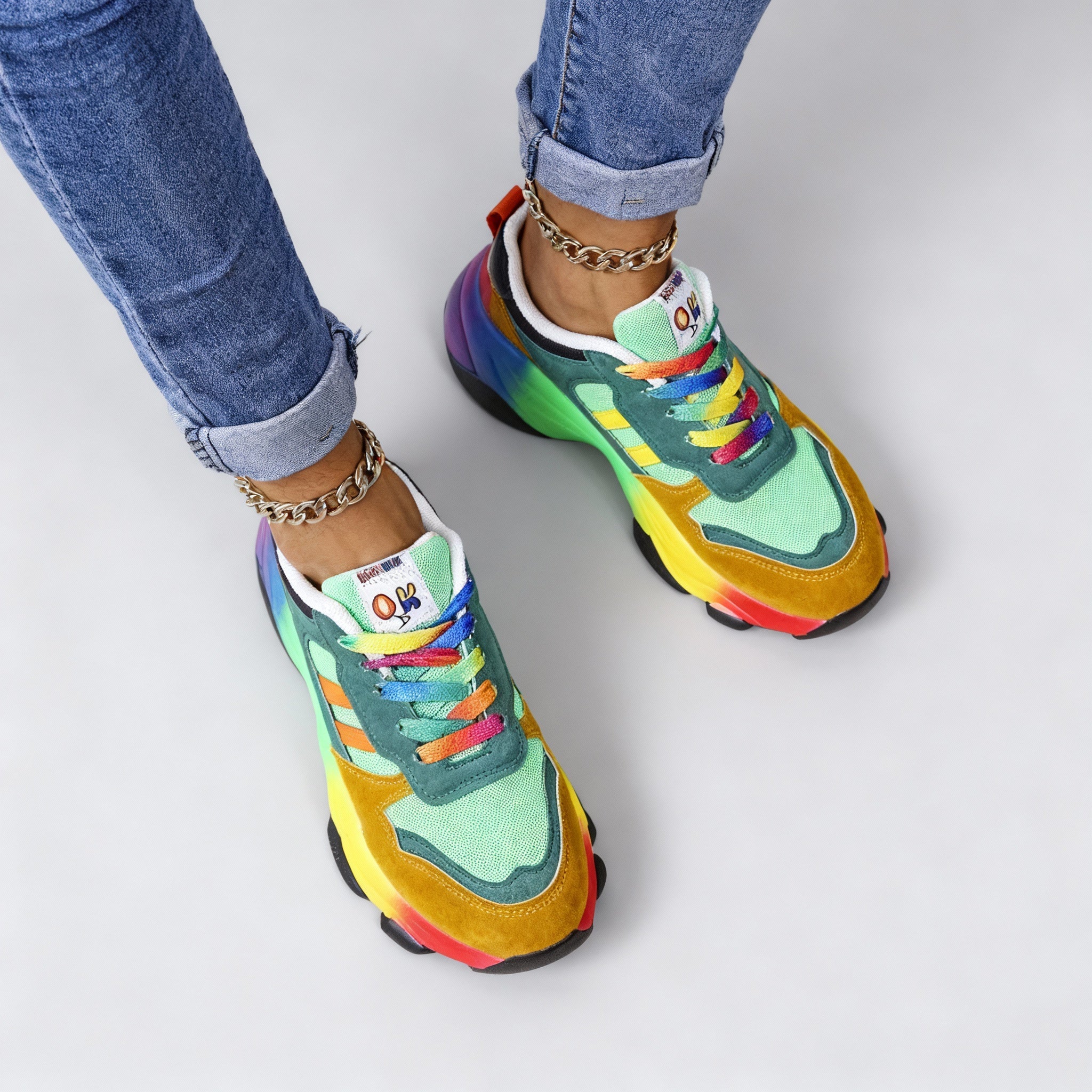 Hazel - Women's Multi-Color Sneakers with Supportive Design