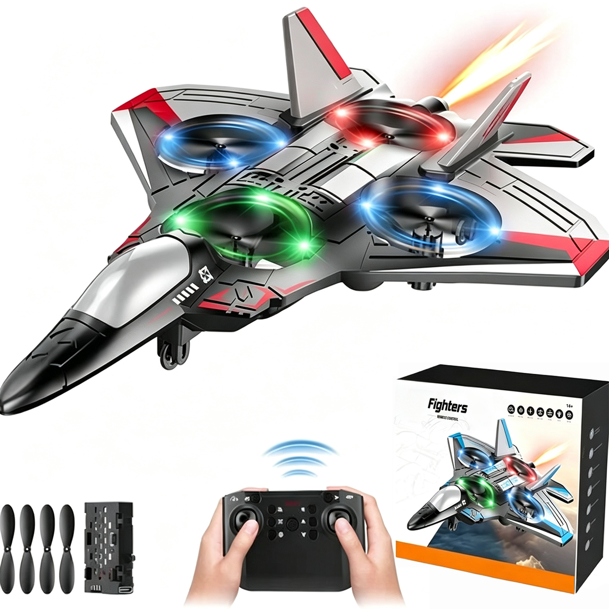 JetFlip - Jet giocattolo radiocomandato con acrobazie a 360°