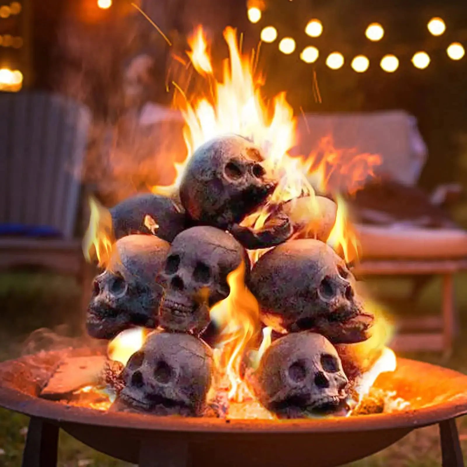 Gothic Skull Ornament – Fireproof Ceramic Decoration