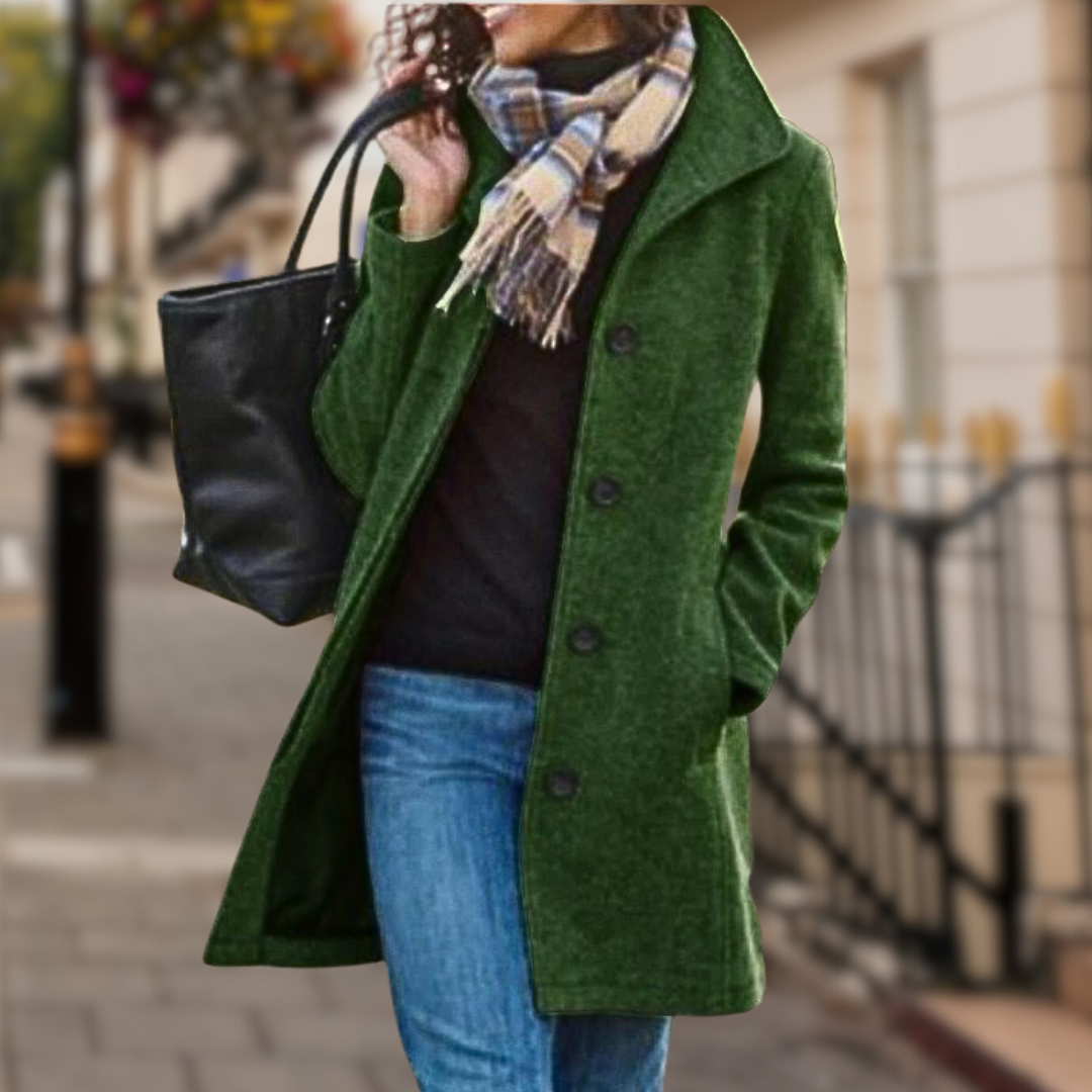 Algisa - Manteau raffiné avec col montant pour une élégance intemporelle
