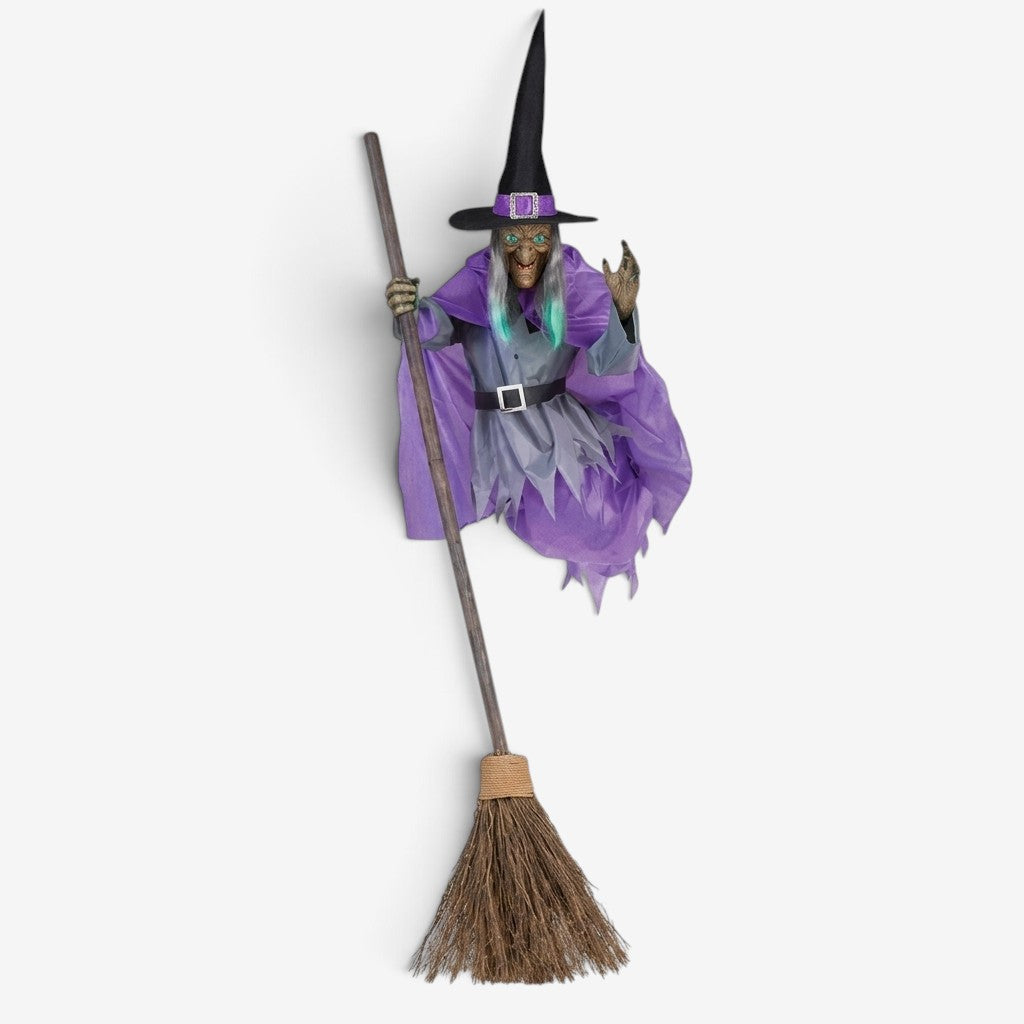 Létající čarodějnice – halloweenská dekorace se zvukem