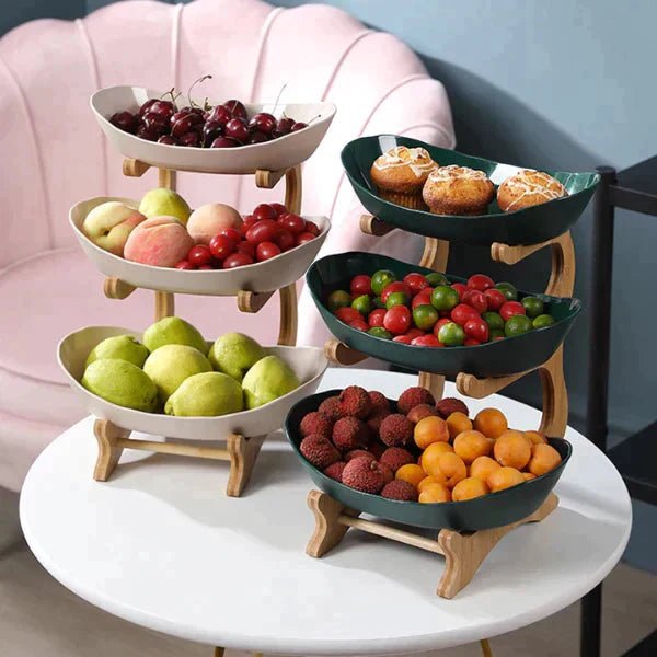 FruitStack - Fruttiera creativa a più livelli per una conservazione elegante e salvaspazio