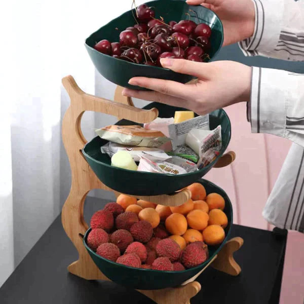 FruitStack - Fruttiera creativa a più livelli per una conservazione elegante e salvaspazio