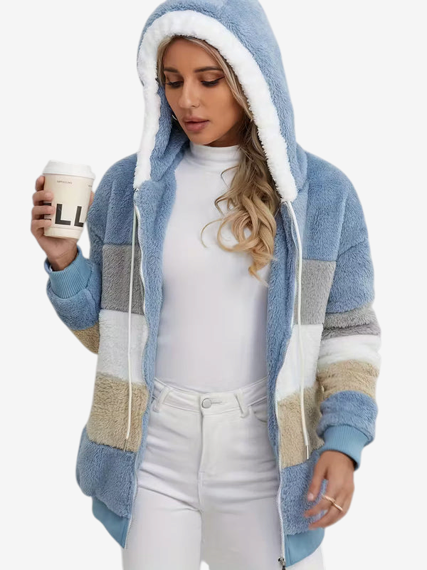 TeddyHood – Fluffy Fleece Vest with Full-Length Zipper and Hood