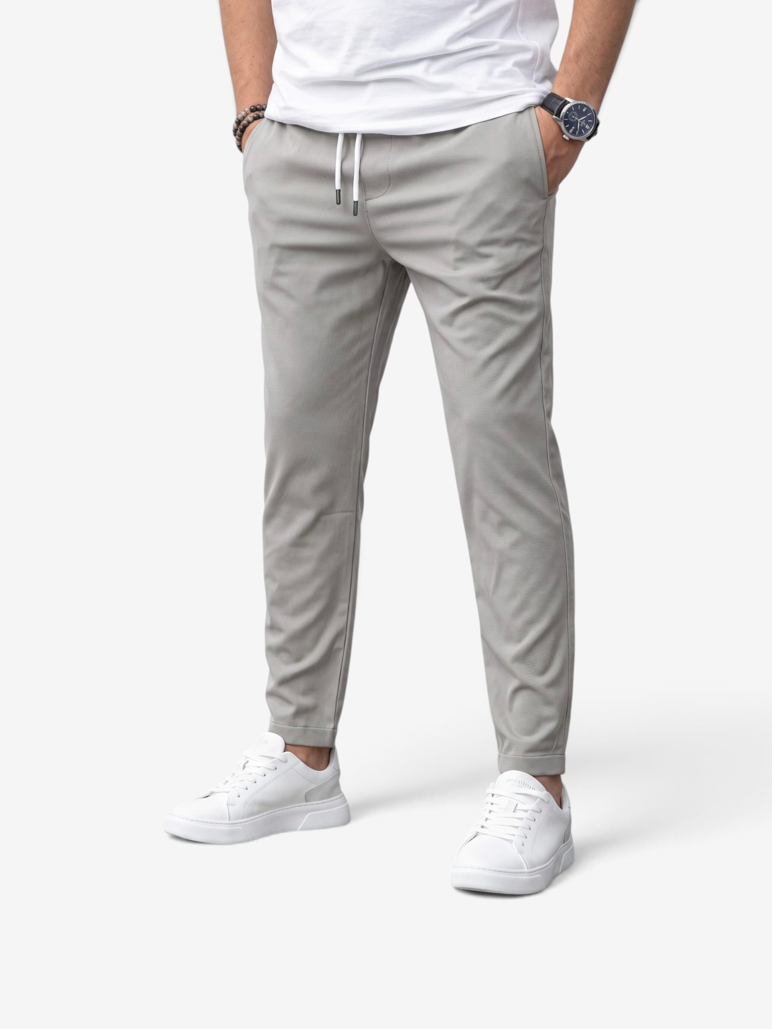 Pantaloni da uomo elasticizzati premium grigi