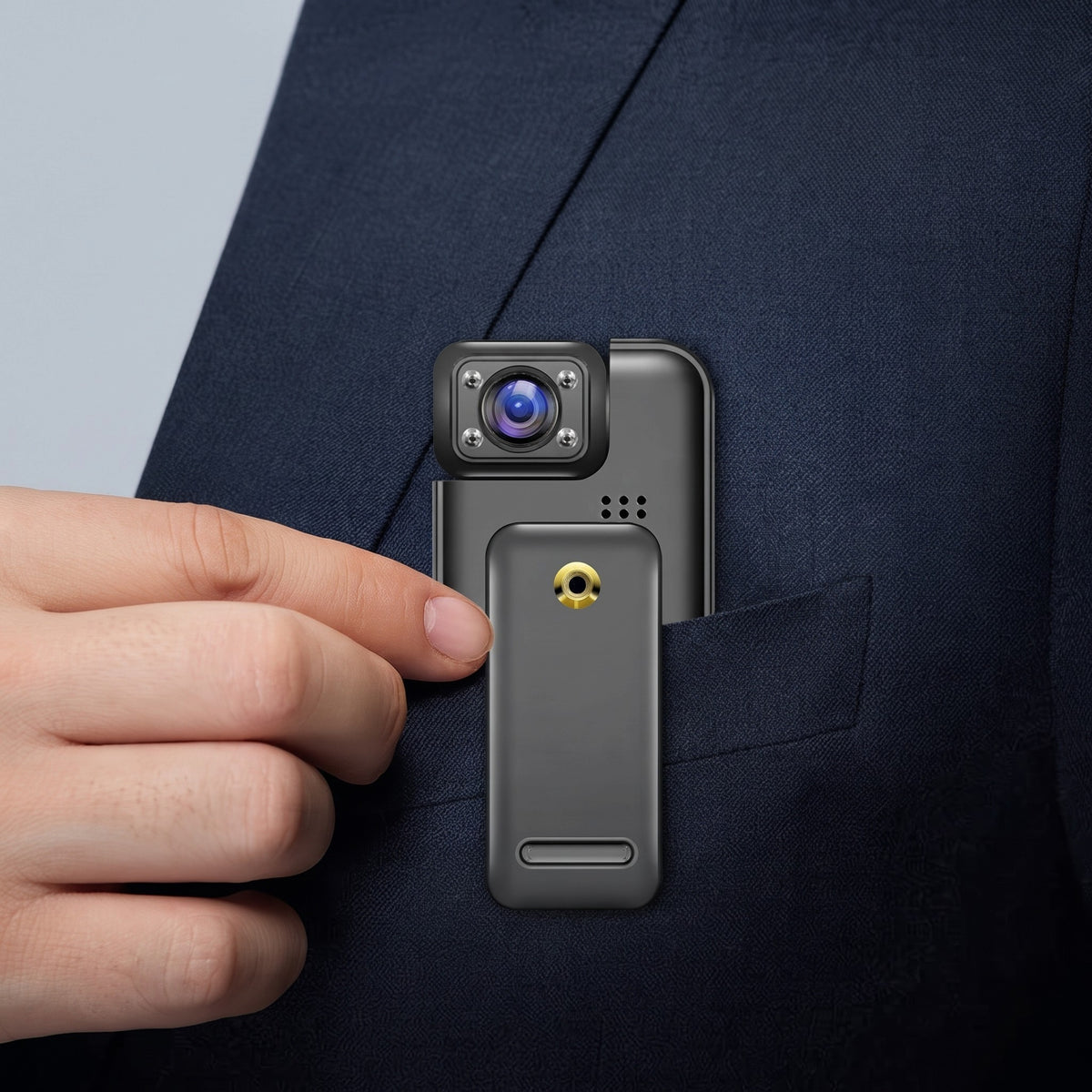 ClipVision – Minicámara corporal 4K con lente giratoria de 180°
