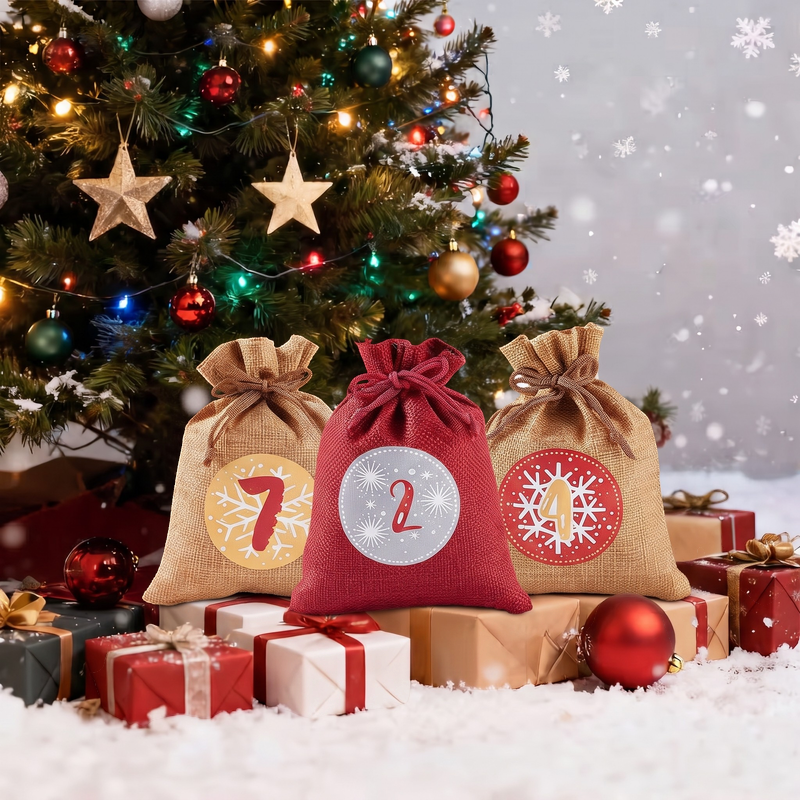 JuteJoy – adventní kalendář s 24 očíslovanými sáčky