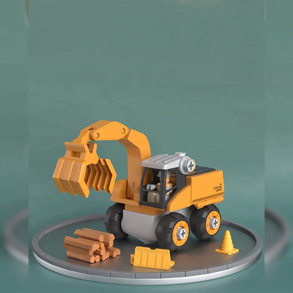 BuildDigger - Construction Excavator Toy Set With Manual Tools
