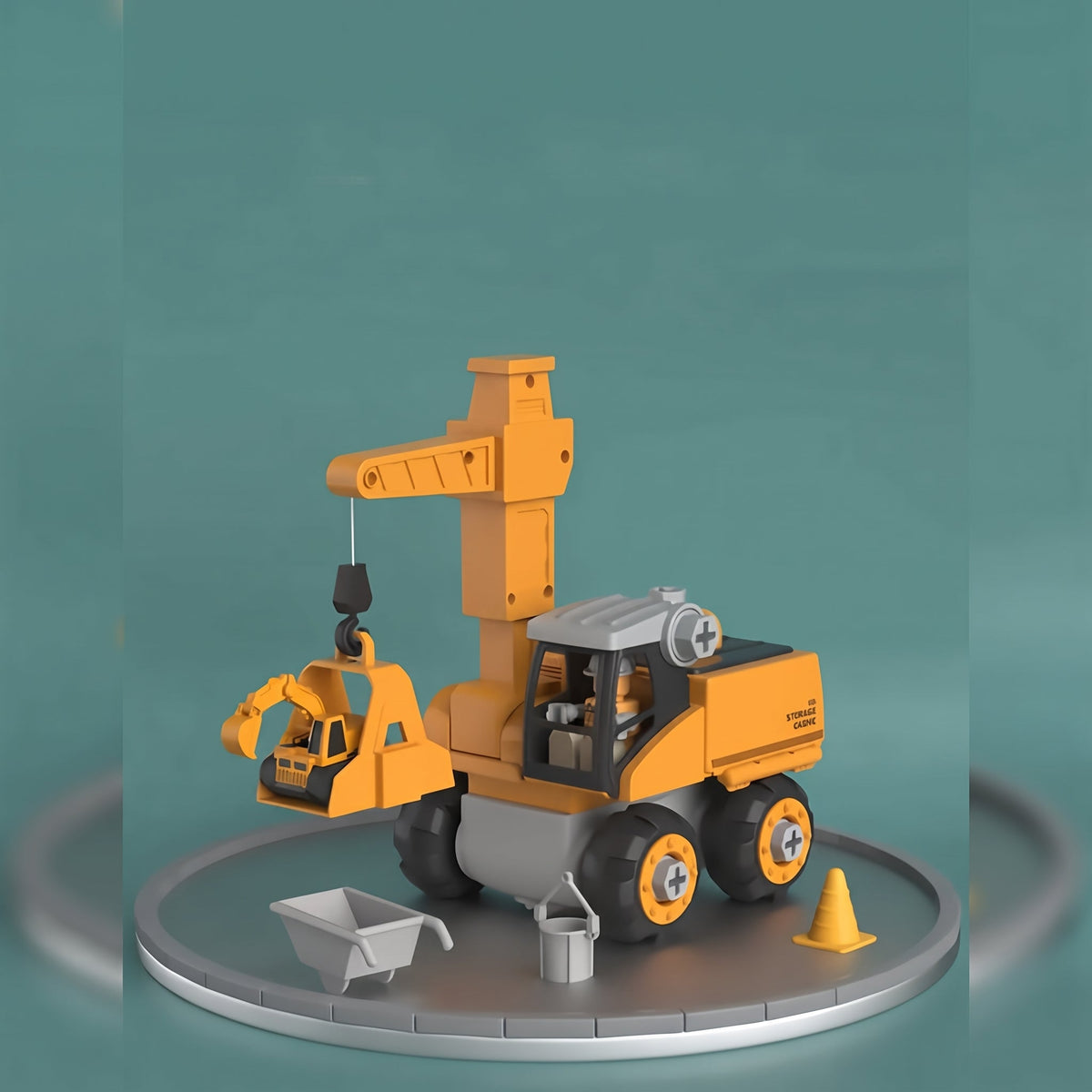 BuildDigger - Construction Excavator Toy Set With Manual Tools