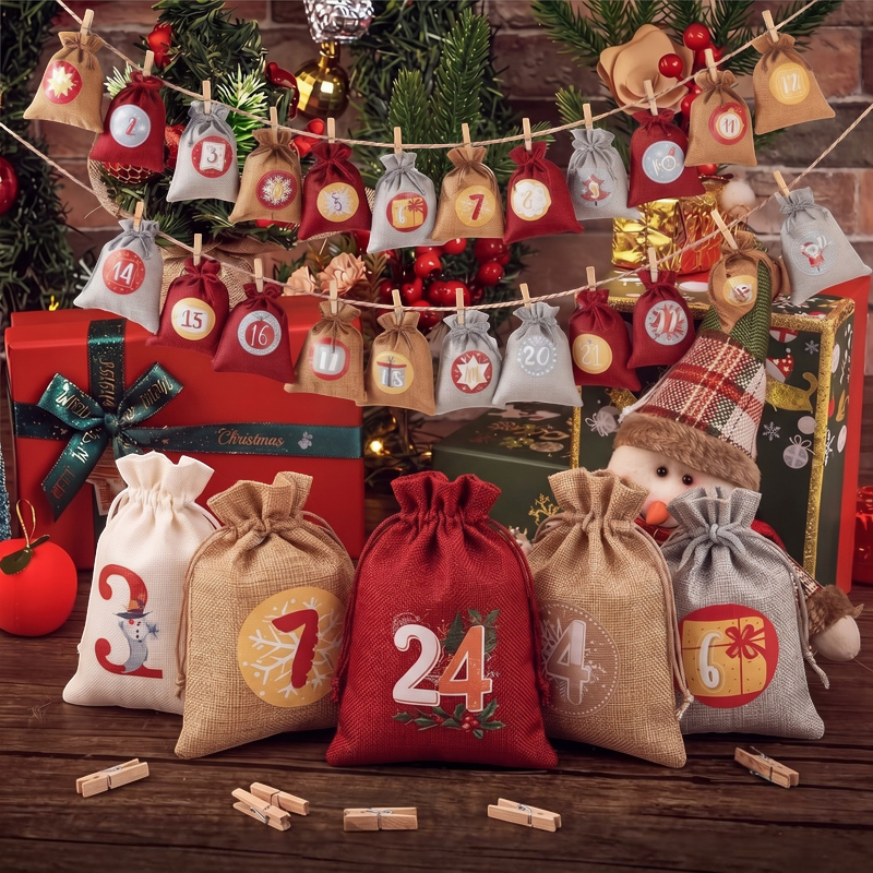 JuteJoy – adventní kalendář s 24 očíslovanými sáčky