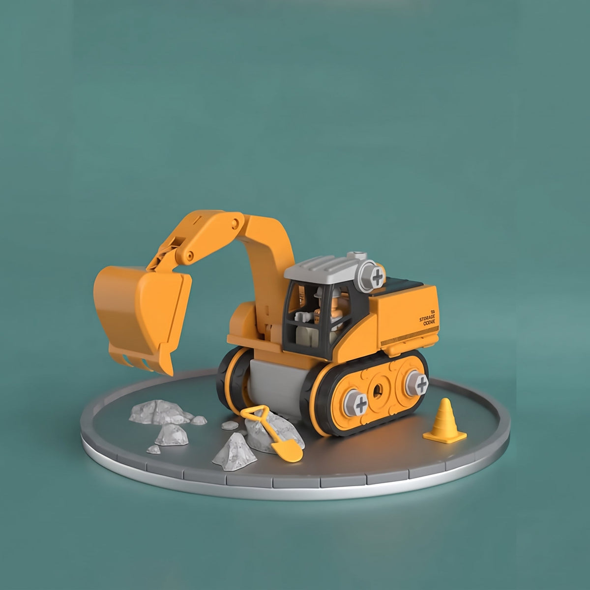 BuildDigger - Construction Excavator Toy Set With Manual Tools