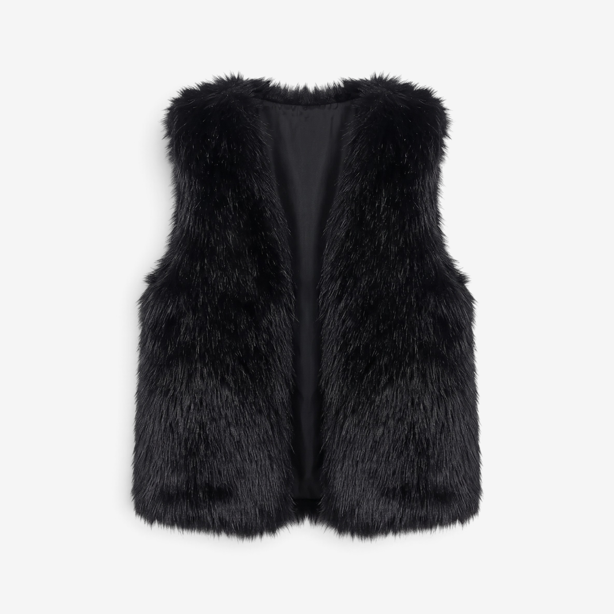 Sophia - Gilet in ecopelliccia con design aperto sul davanti