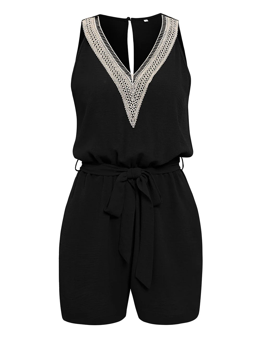Elara - Combinaison sans manches chic avec ceinture taille flatteuse