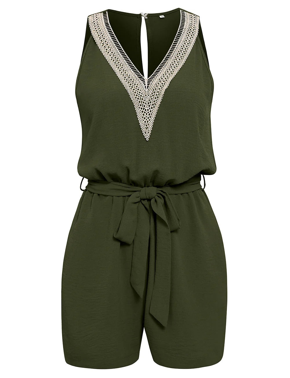 Elara - Combinaison sans manches chic avec ceinture taille flatteuse