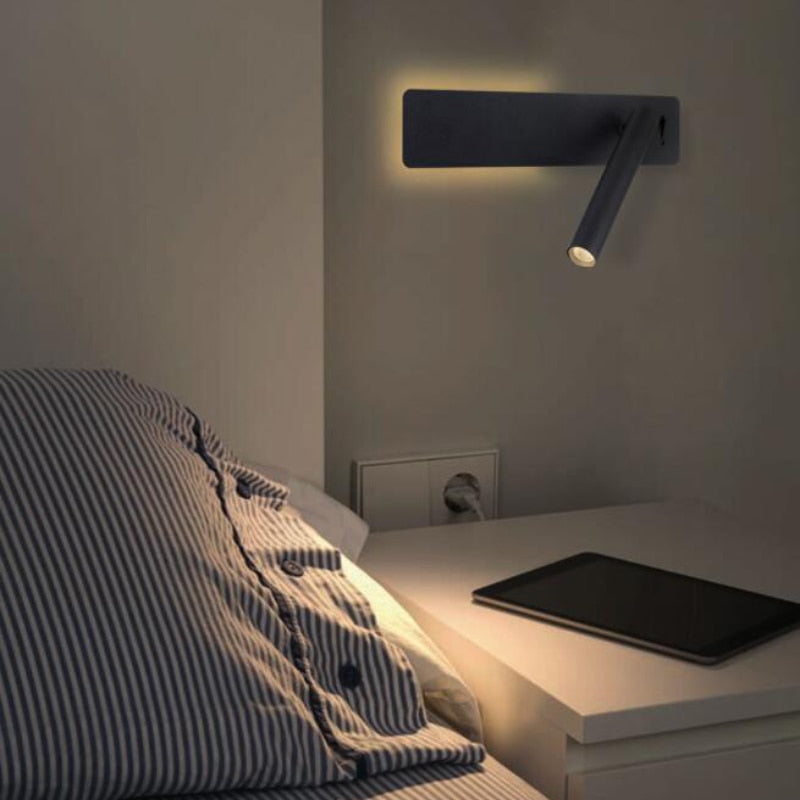 FlexGlow – Lampă de perete LED cu cap reglabil și iluminare de bază