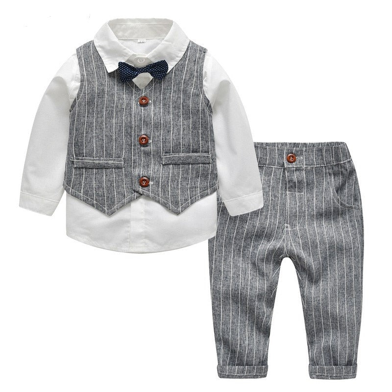 Jayden – Ensemble classique 3 pièces avec gilet sans manches et pantalon décontracté