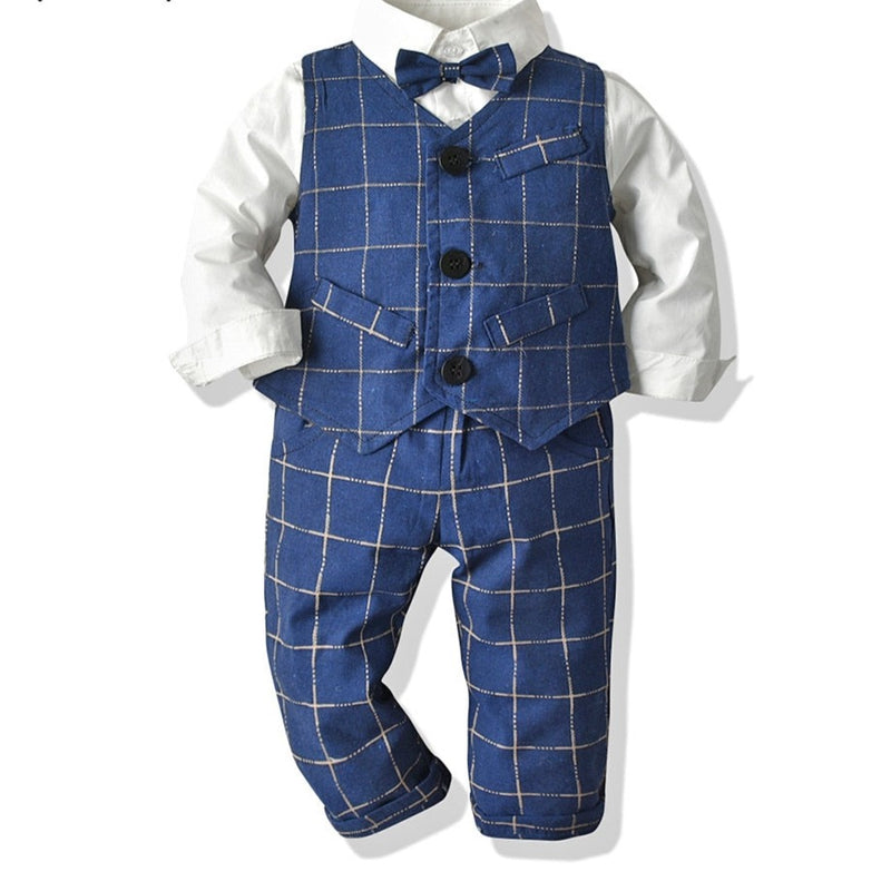 Jayden – Ensemble classique 3 pièces avec gilet sans manches et pantalon décontracté