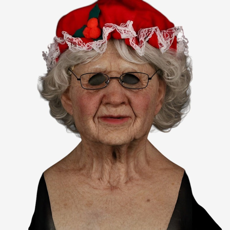 Realistyczna maska starego mężczyzny na Halloween