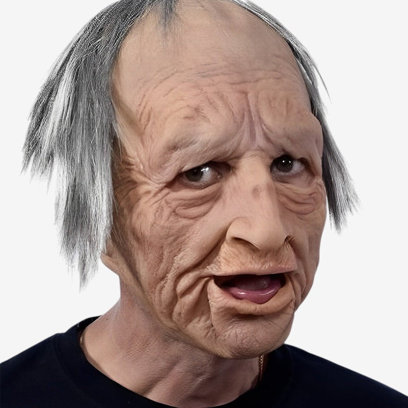 Realistyczna maska starego mężczyzny na Halloween
