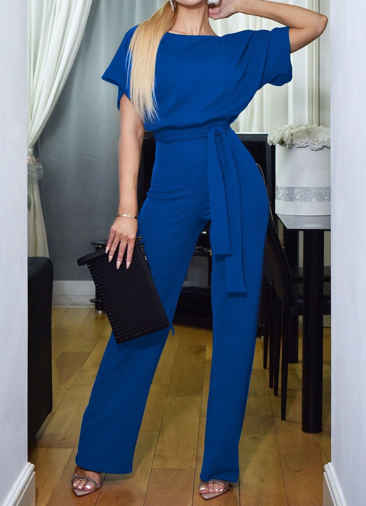 Camila - Combinaison chic à jambes larges avec une touche moderne